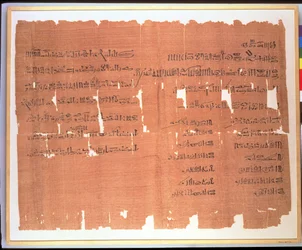 Testament einer Thebanerin namens Naunakhte, das ihr Eigentum unter den Kindern ihrer zwei Ehen verteilt, Hieratische Inschrift, ca. 1156-51 v. Chr.